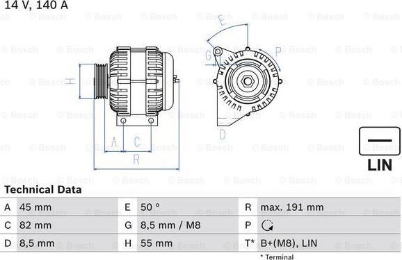 BOSCH 0 986 047 380 - Generator / Alternator aaoparts.ro