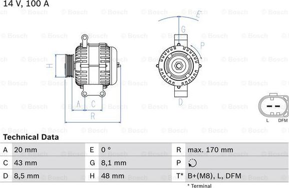 BOSCH 0 986 047 220 - Generator / Alternator aaoparts.ro