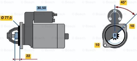 BOSCH 0 986 019 081 - Starter aaoparts.ro