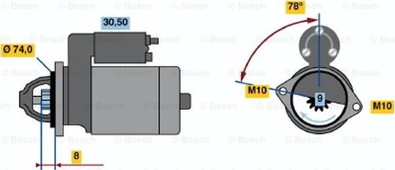 BOSCH 0 986 019 121 - Starter aaoparts.ro
