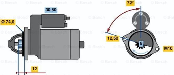BOSCH 0 986 019 370 - Starter aaoparts.ro