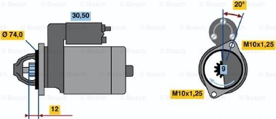 BOSCH 0 986 014 531 - Starter aaoparts.ro