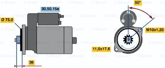 BOSCH 0 986 014 041 - Starter aaoparts.ro