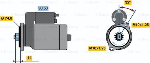 BOSCH 0 986 015 351 - Starter aaoparts.ro