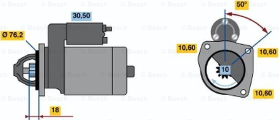 BOSCH 0 986 015 200 - Starter aaoparts.ro