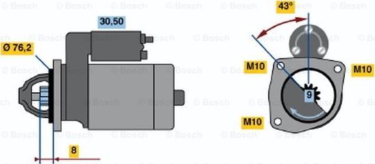 BOSCH 0 986 015 230 - Starter aaoparts.ro
