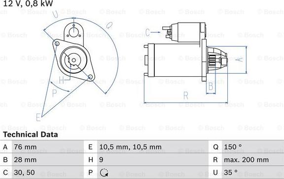 BOSCH 0 986 015 701 - Starter aaoparts.ro