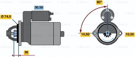 BOSCH 0 986 015 781 - Starter aaoparts.ro
