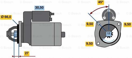 BOSCH 0 986 016 411 - Starter aaoparts.ro