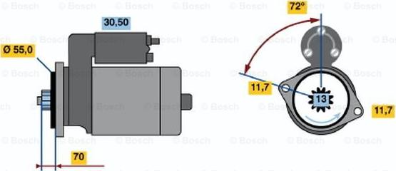 BOSCH 0 986 016 511 - Starter aaoparts.ro