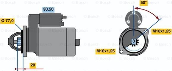 BOSCH 0 986 016 001 - Starter aaoparts.ro