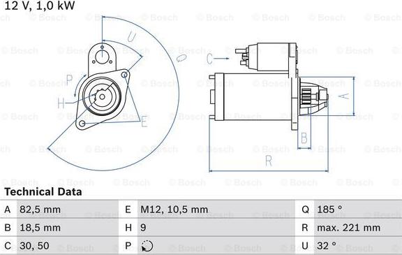 BOSCH 0 986 016 880 - Starter aaoparts.ro