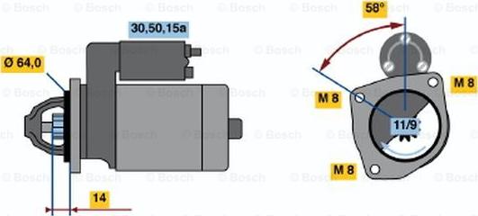 BOSCH 0 986 010 450 - Starter aaoparts.ro