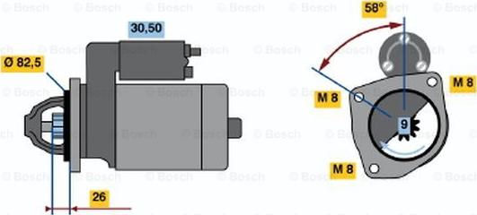 BOSCH 0 986 010 880 - Starter aaoparts.ro