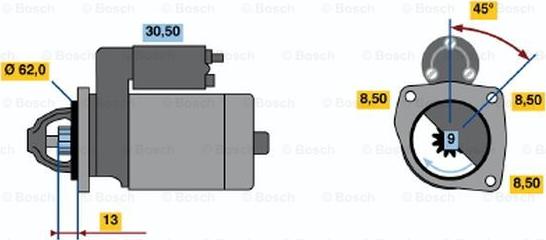 BOSCH 0 986 010 330 - Starter aaoparts.ro