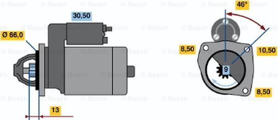 BOSCH 0 986 011 651 - Starter aaoparts.ro
