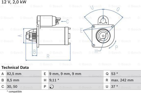 BOSCH 0 986 018 450 - Starter aaoparts.ro