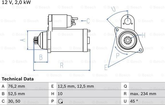 BOSCH 0 986 018 500 - Starter aaoparts.ro