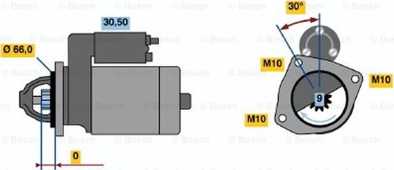 BOSCH 0 986 018 671 - Starter aaoparts.ro
