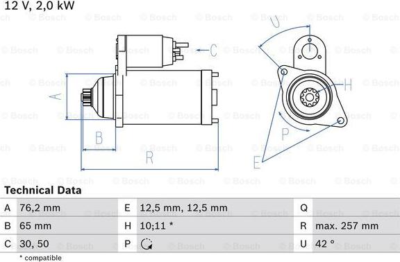 BOSCH 0 986 018 390 - Starter aaoparts.ro