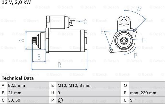 BOSCH 0 986 018 380 - Starter aaoparts.ro