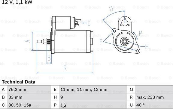 BOSCH 0 986 018 200 - Starter aaoparts.ro