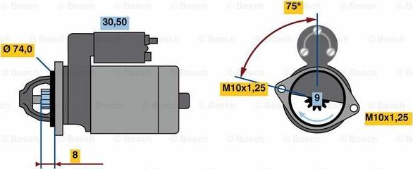 BOSCH 0 986 018 741 - Starter aaoparts.ro