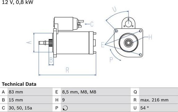 BOSCH 0 986 013 590 - Starter aaoparts.ro