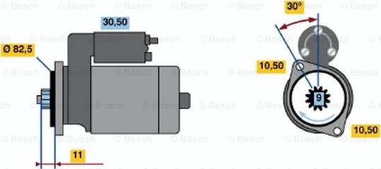 BOSCH 0 986 013 551 - Starter aaoparts.ro