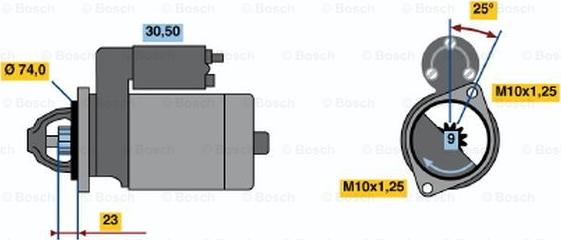 BOSCH 0 986 013 531 - Starter aaoparts.ro