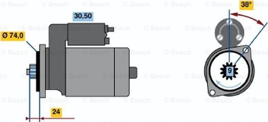 BOSCH 0 986 013 571 - Starter aaoparts.ro