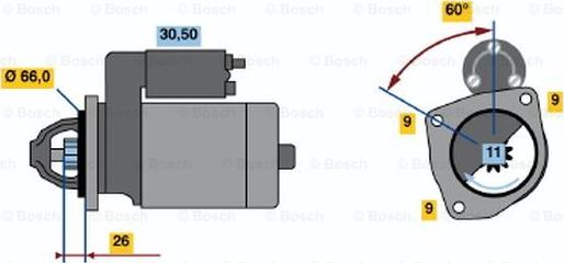 BOSCH 0 986 013 620 - Starter aaoparts.ro