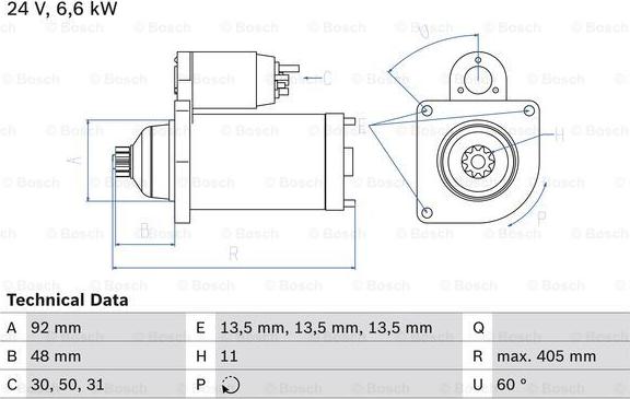 BOSCH 0 986 012 480 - Starter aaoparts.ro
