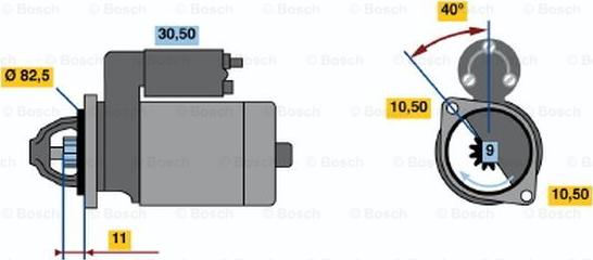 BOSCH 0 986 012 101 - Starter aaoparts.ro
