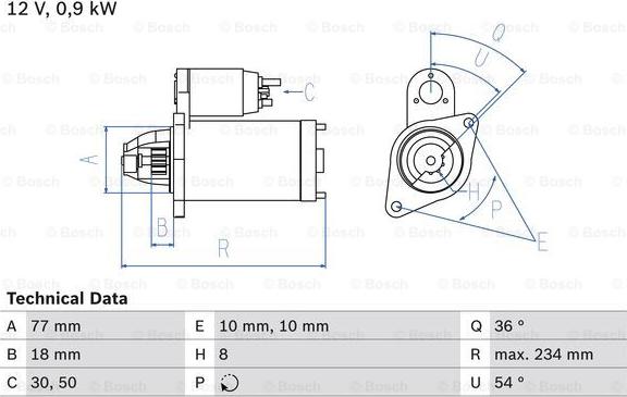 BOSCH 0 986 012 301 - Starter aaoparts.ro