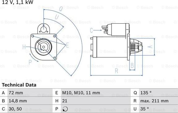 BOSCH 0 986 017 530 - Starter aaoparts.ro