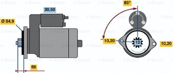 BOSCH 0 986 017 641 - Starter aaoparts.ro