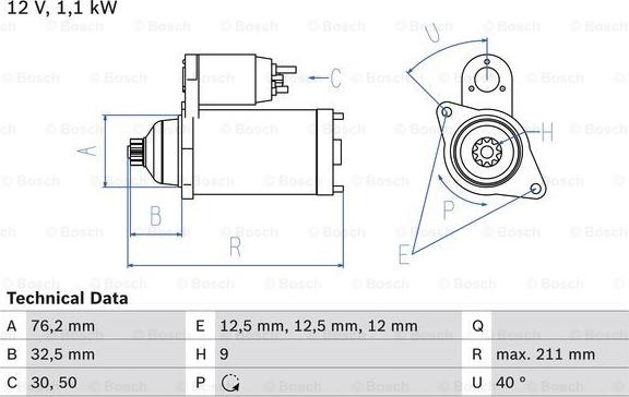 BOSCH 0 986 017 830 - Starter aaoparts.ro