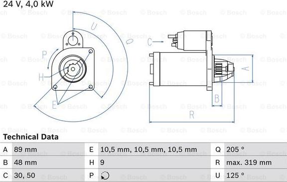 BOSCH 0 986 017 240 - Starter aaoparts.ro