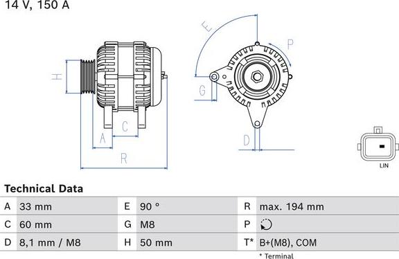 BOSCH 0 986 084 690 - Generator / Alternator aaoparts.ro