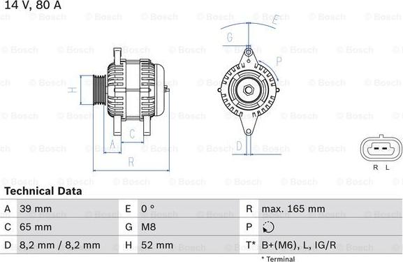 BOSCH 0 986 084 370 - Generator / Alternator aaoparts.ro