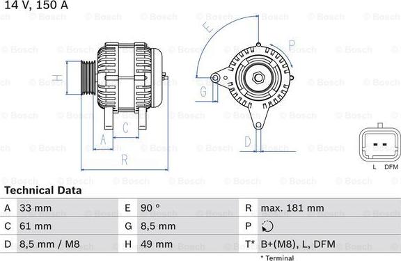 BOSCH 0 986 080 420 - Generator / Alternator aaoparts.ro