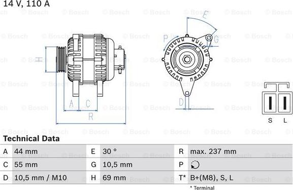 BOSCH 0 986 080 640 - Generator / Alternator aaoparts.ro