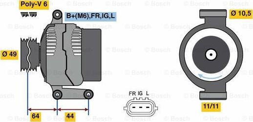 BOSCH 0 986 080 610 - Generator / Alternator aaoparts.ro