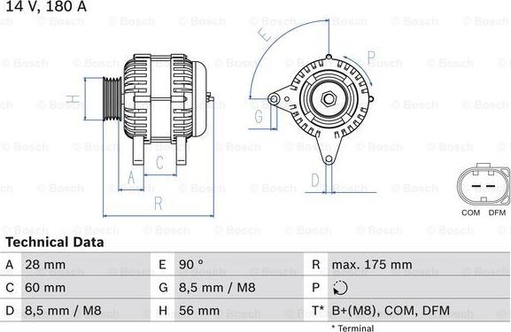 BOSCH 0 986 080 090 - Generator / Alternator aaoparts.ro