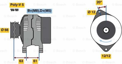 BOSCH 0 986 080 280 - Generator / Alternator aaoparts.ro