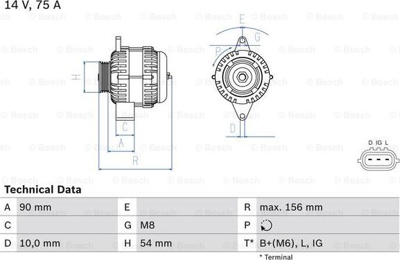 BOSCH 0 986 081 950 - Generator / Alternator aaoparts.ro