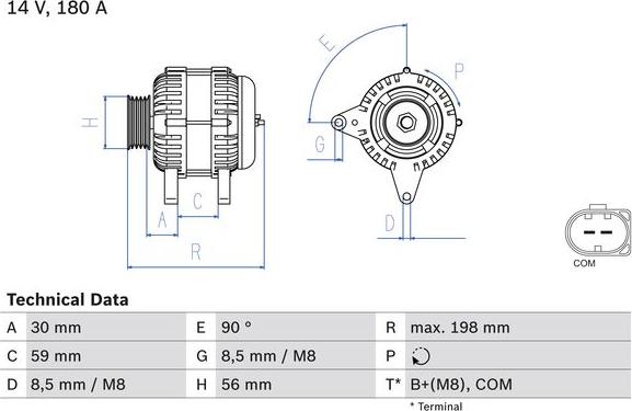 BOSCH 0 986 081 930 - Generator / Alternator aaoparts.ro