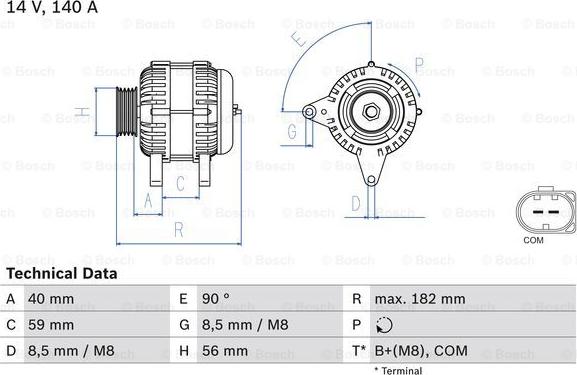 BOSCH 0 986 081 180 - Generator / Alternator aaoparts.ro