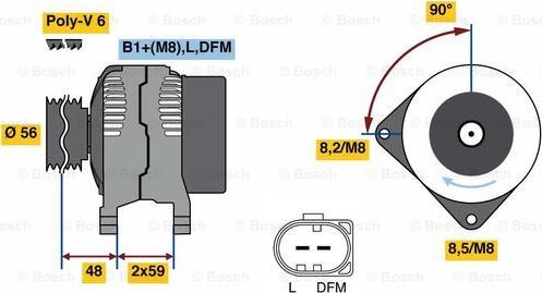 BOSCH 0 986 081 320 - Generator / Alternator aaoparts.ro